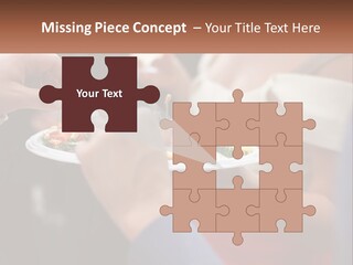 A Group Of People Holding A Plate Of Food PowerPoint Template