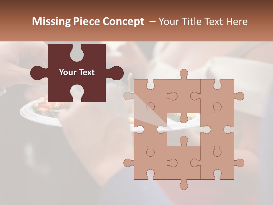 A Group Of People Holding A Plate Of Food PowerPoint Template