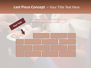 A Group Of People Holding A Plate Of Food PowerPoint Template