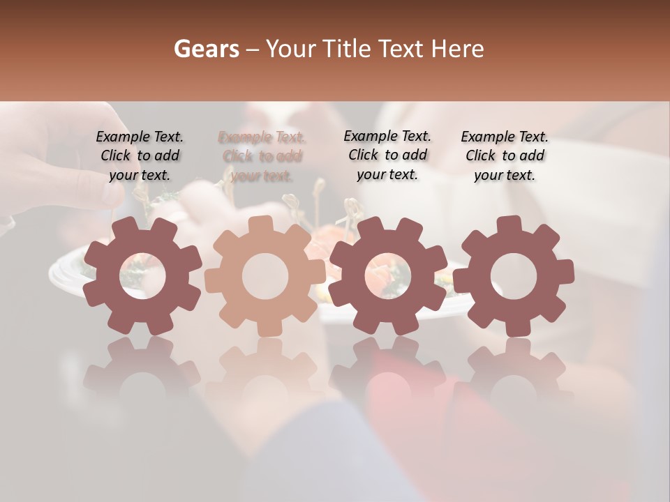 A Group Of People Holding A Plate Of Food PowerPoint Template