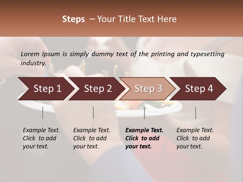 A Group Of People Holding A Plate Of Food PowerPoint Template