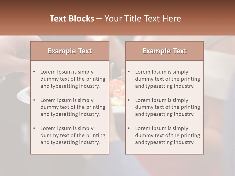 A Group Of People Holding A Plate Of Food PowerPoint Template
