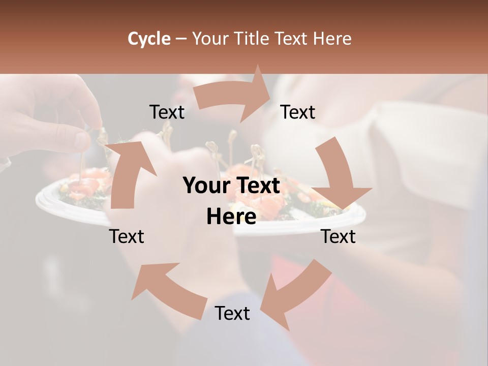 A Group Of People Holding A Plate Of Food PowerPoint Template