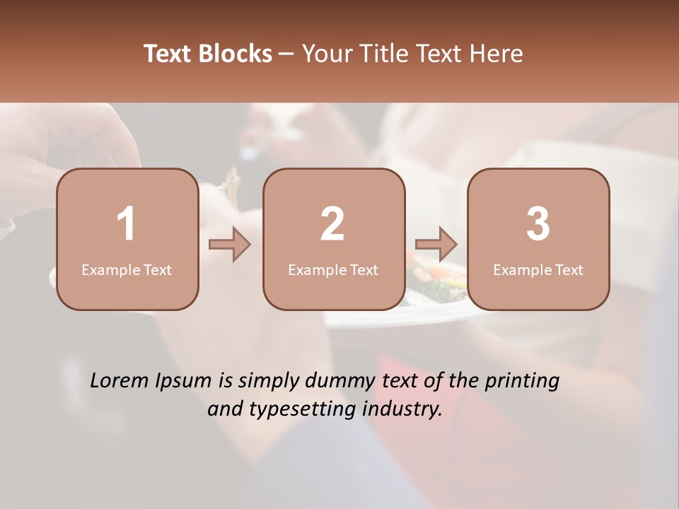 A Group Of People Holding A Plate Of Food PowerPoint Template
