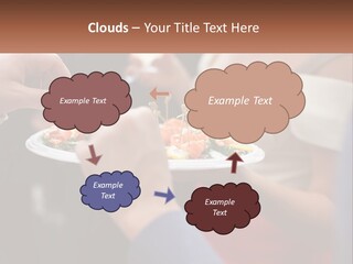 A Group Of People Holding A Plate Of Food PowerPoint Template