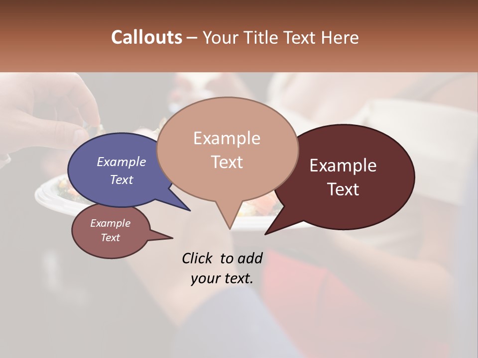 A Group Of People Holding A Plate Of Food PowerPoint Template