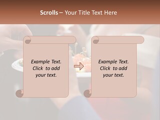 A Group Of People Holding A Plate Of Food PowerPoint Template