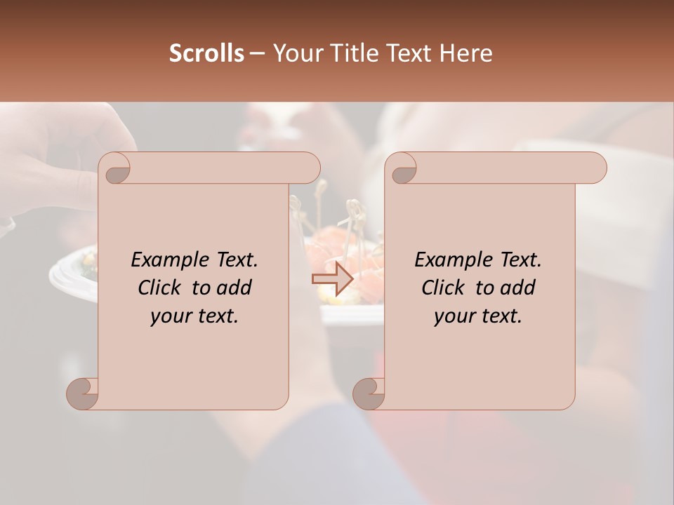 A Group Of People Holding A Plate Of Food PowerPoint Template