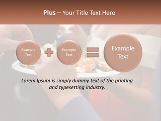A Group Of People Holding A Plate Of Food PowerPoint Template