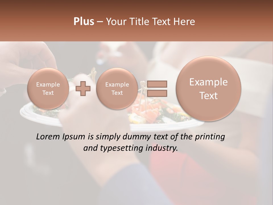 A Group Of People Holding A Plate Of Food PowerPoint Template