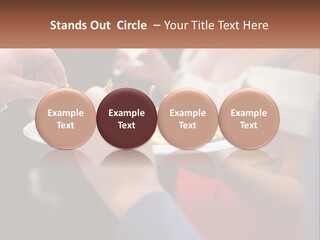 A Group Of People Holding A Plate Of Food PowerPoint Template