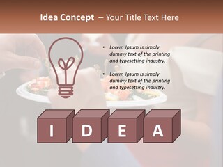 A Group Of People Holding A Plate Of Food PowerPoint Template