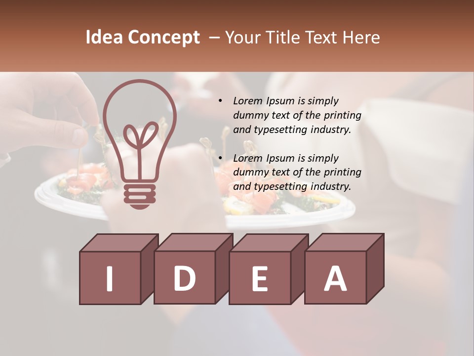 A Group Of People Holding A Plate Of Food PowerPoint Template