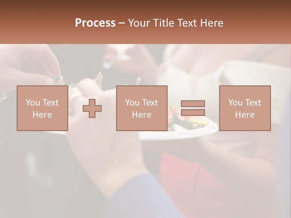 A Group Of People Holding A Plate Of Food PowerPoint Template