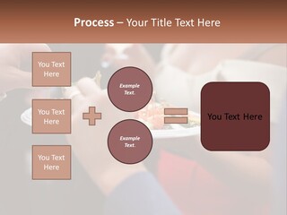 A Group Of People Holding A Plate Of Food PowerPoint Template