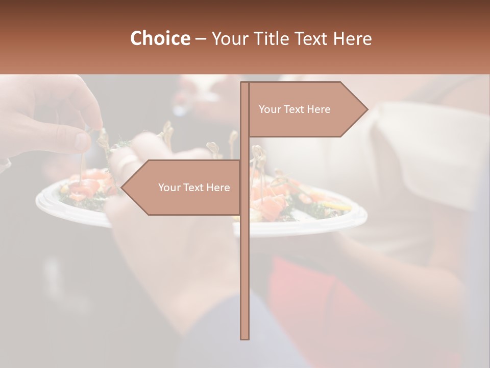 A Group Of People Holding A Plate Of Food PowerPoint Template