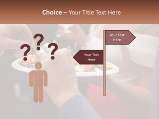 A Group Of People Holding A Plate Of Food PowerPoint Template
