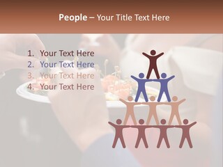 A Group Of People Holding A Plate Of Food PowerPoint Template