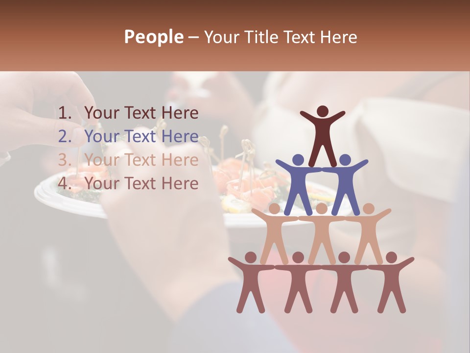 A Group Of People Holding A Plate Of Food PowerPoint Template