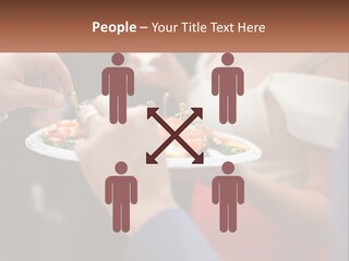 A Group Of People Holding A Plate Of Food PowerPoint Template