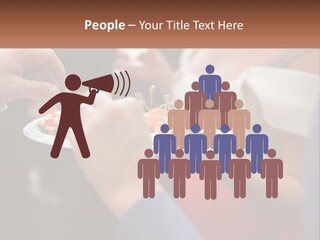 A Group Of People Holding A Plate Of Food PowerPoint Template