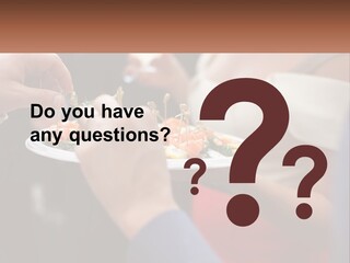 A Group Of People Holding A Plate Of Food PowerPoint Template