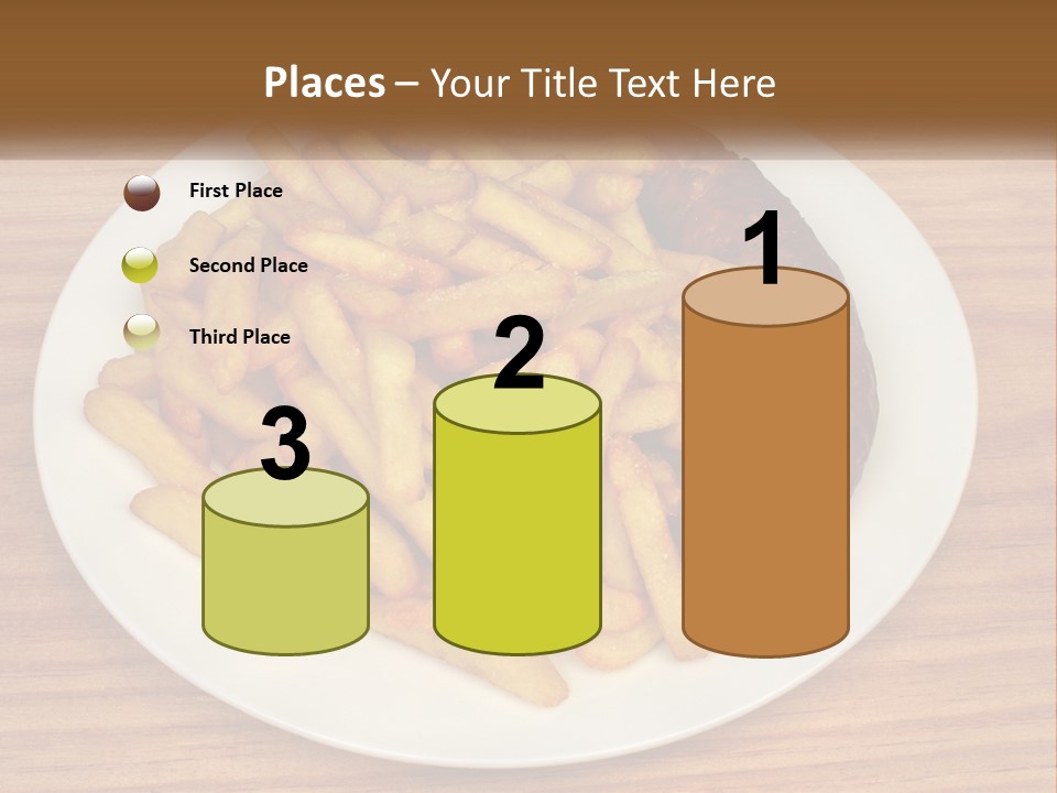 A Plate Of French Fries And A Hot Dog On A Plate PowerPoint Template