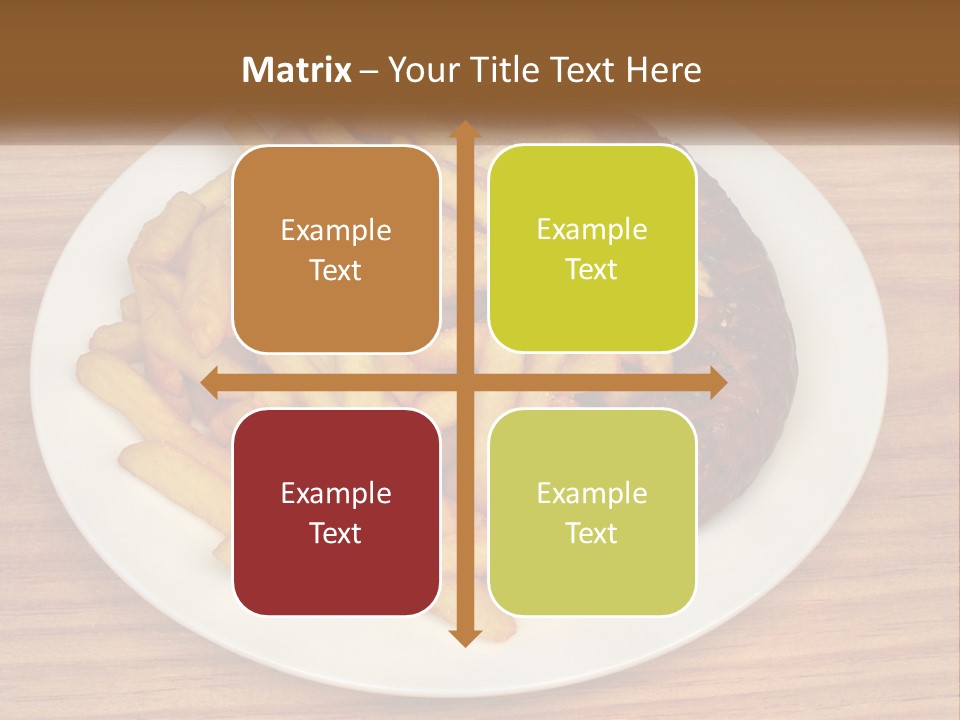 A Plate Of French Fries And A Hot Dog On A Plate PowerPoint Template