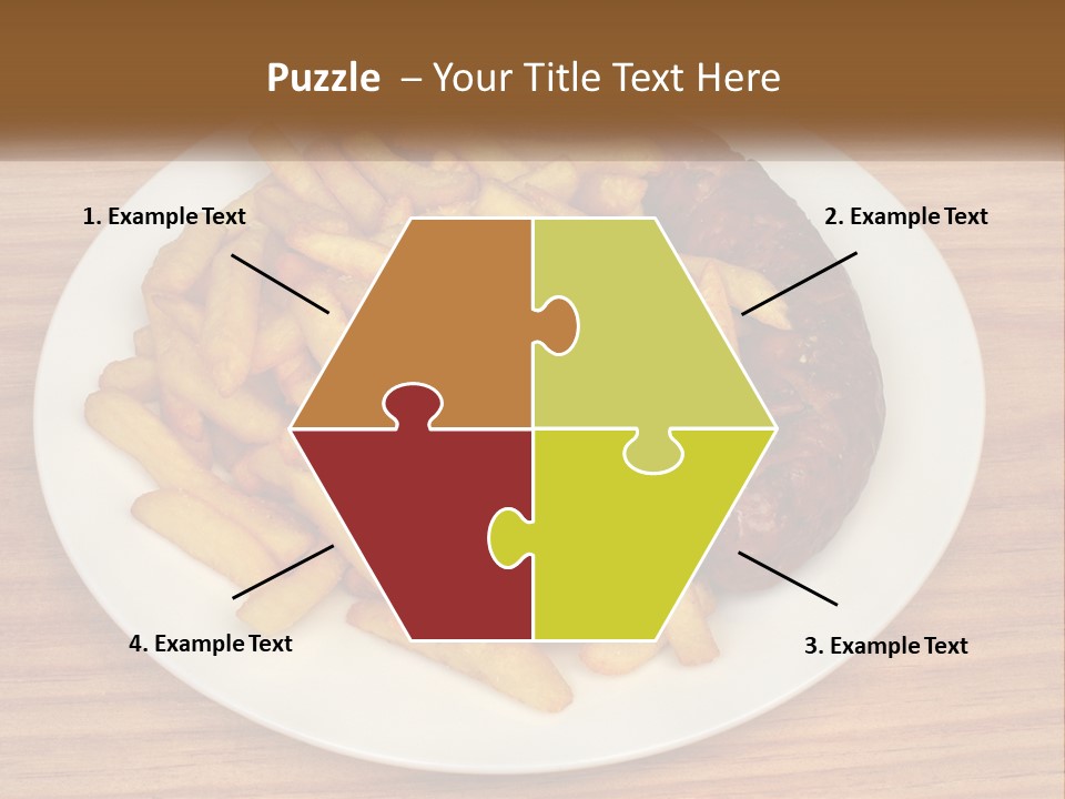 A Plate Of French Fries And A Hot Dog On A Plate PowerPoint Template