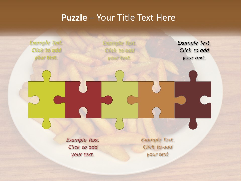 A Plate Of French Fries And A Hot Dog On A Plate PowerPoint Template