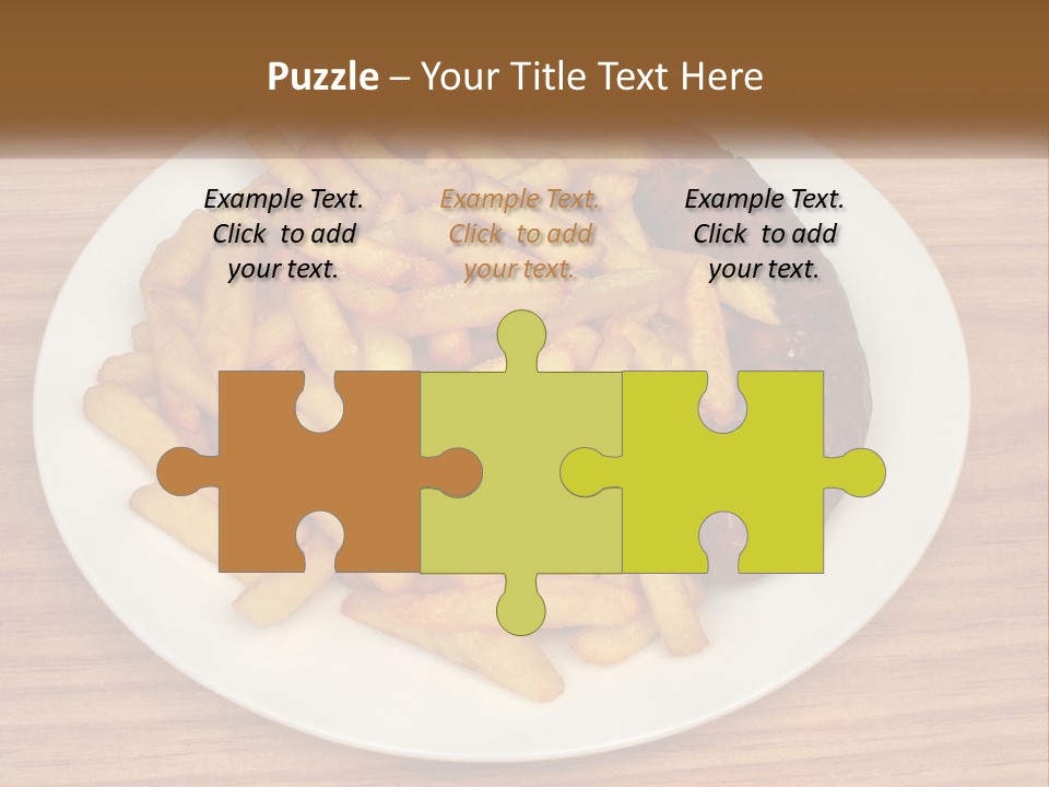 A Plate Of French Fries And A Hot Dog On A Plate PowerPoint Template