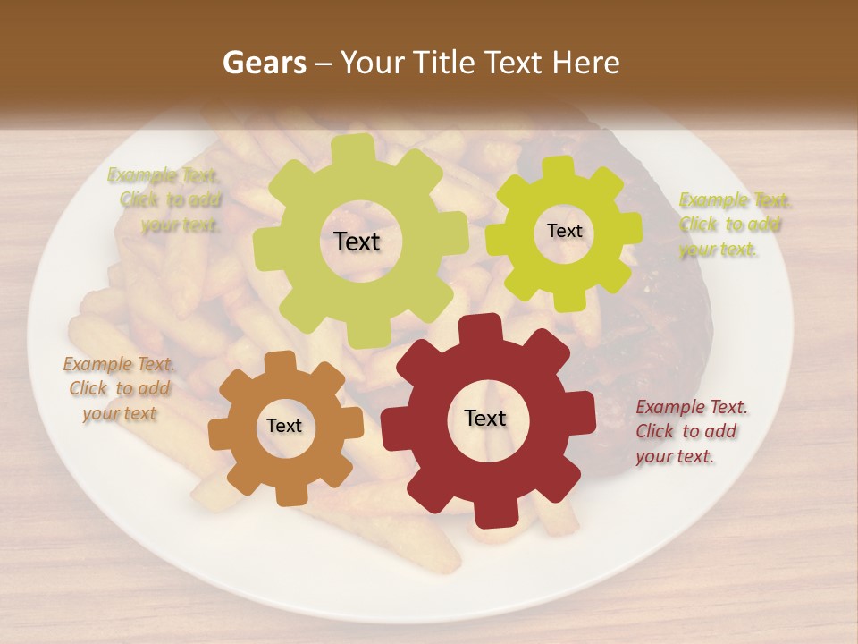 A Plate Of French Fries And A Hot Dog On A Plate PowerPoint Template