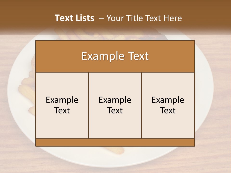 A Plate Of French Fries And A Hot Dog On A Plate PowerPoint Template