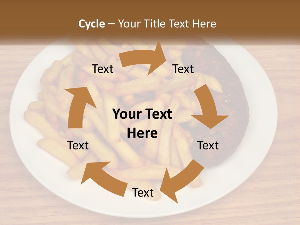 A Plate Of French Fries And A Hot Dog On A Plate PowerPoint Template