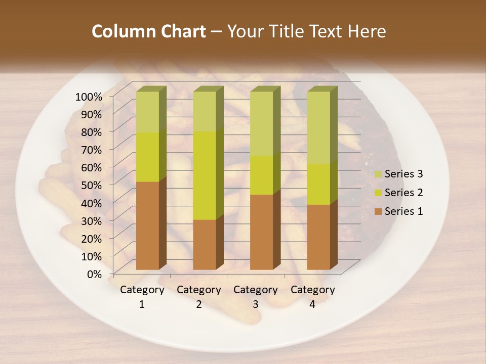 A Plate Of French Fries And A Hot Dog On A Plate PowerPoint Template