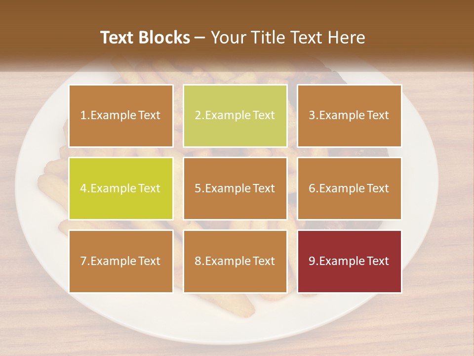 A Plate Of French Fries And A Hot Dog On A Plate PowerPoint Template