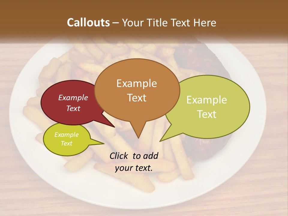 A Plate Of French Fries And A Hot Dog On A Plate PowerPoint Template