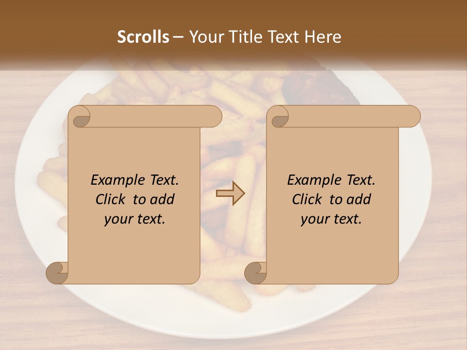 A Plate Of French Fries And A Hot Dog On A Plate PowerPoint Template