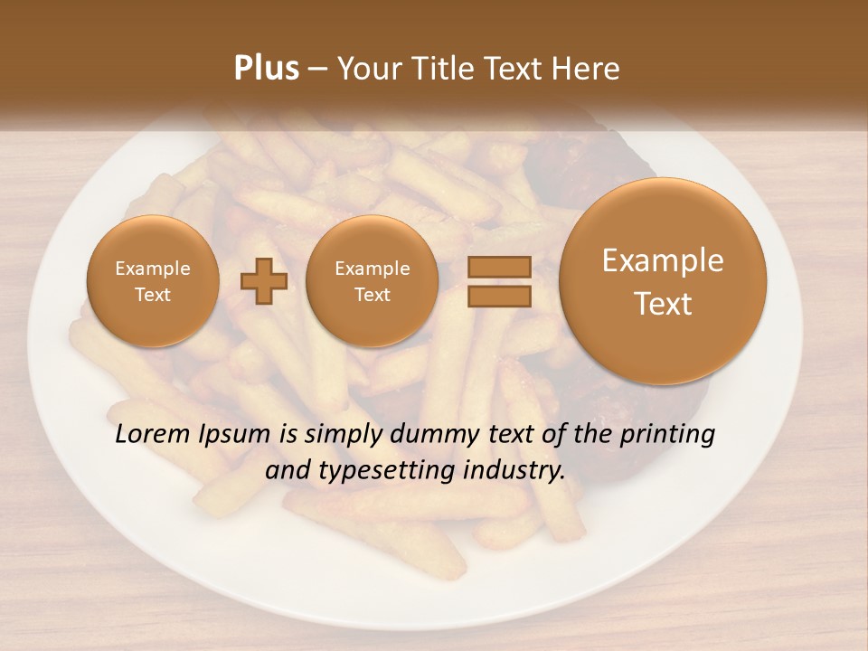 A Plate Of French Fries And A Hot Dog On A Plate PowerPoint Template