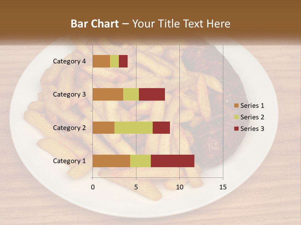 A Plate Of French Fries And A Hot Dog On A Plate PowerPoint Template