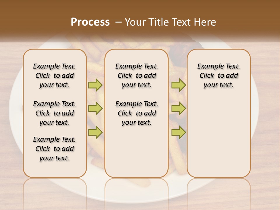 A Plate Of French Fries And A Hot Dog On A Plate PowerPoint Template