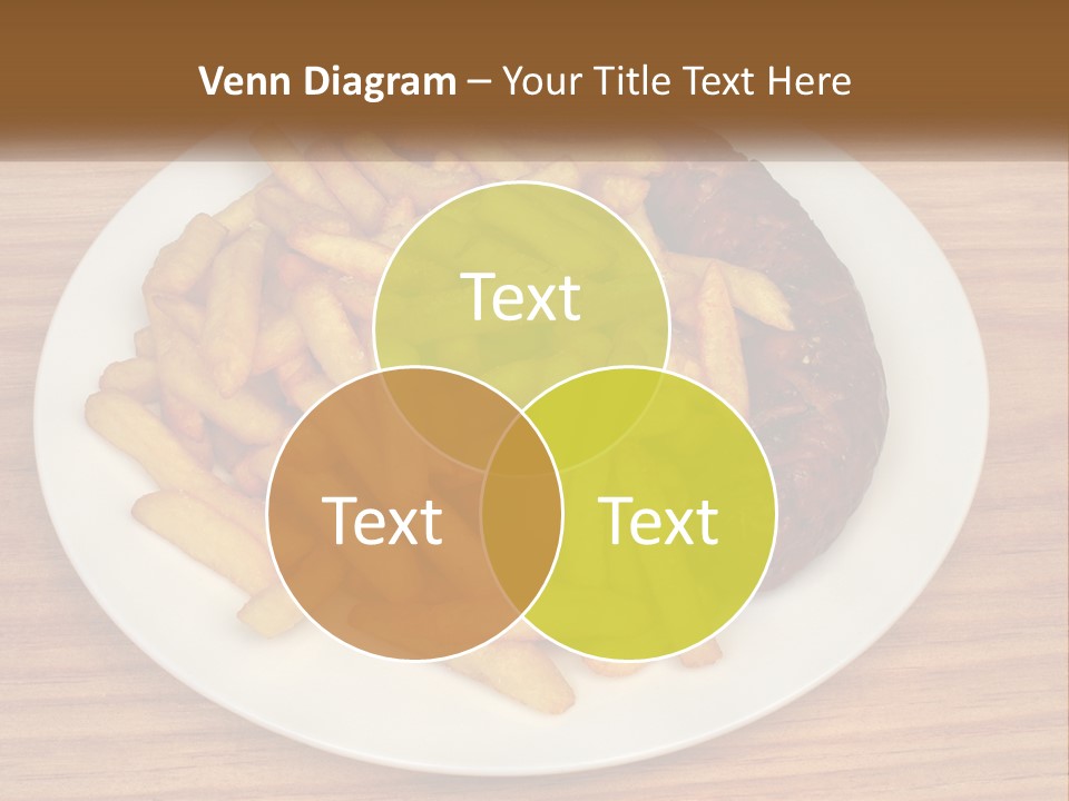 A Plate Of French Fries And A Hot Dog On A Plate PowerPoint Template