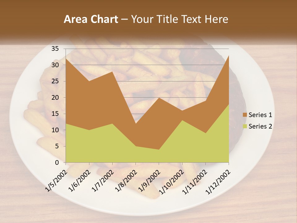 A Plate Of French Fries And A Hot Dog On A Plate PowerPoint Template
