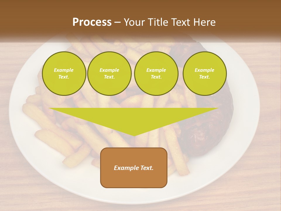 A Plate Of French Fries And A Hot Dog On A Plate PowerPoint Template