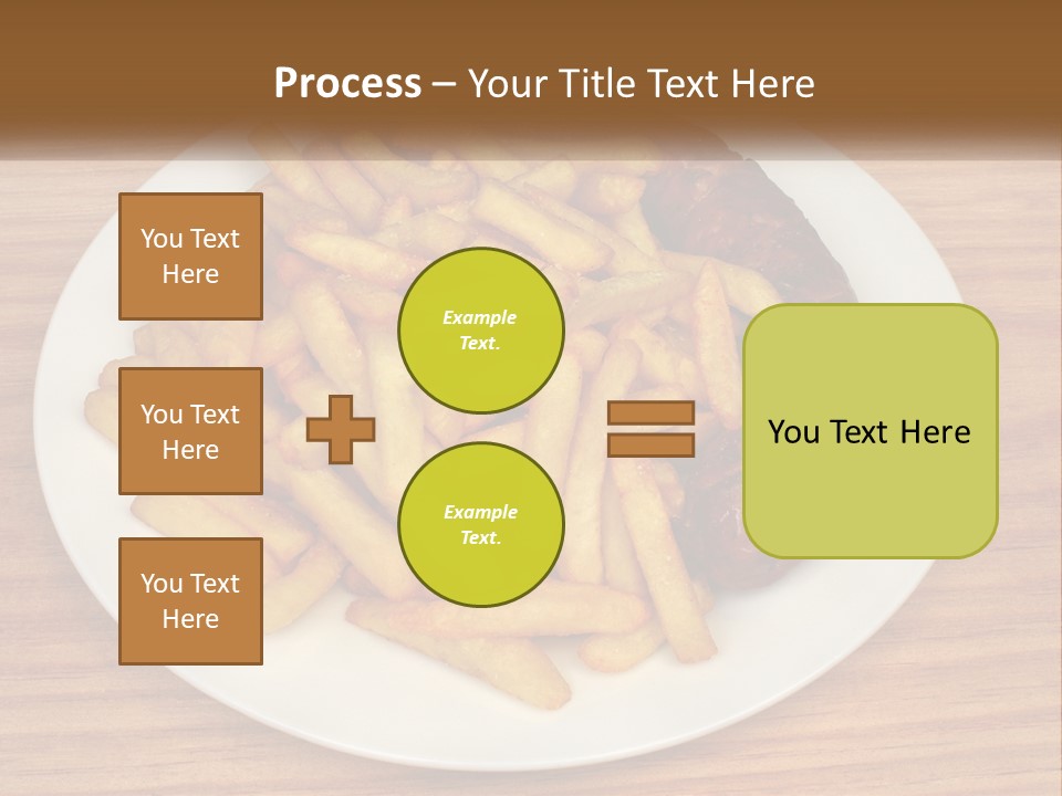 A Plate Of French Fries And A Hot Dog On A Plate PowerPoint Template