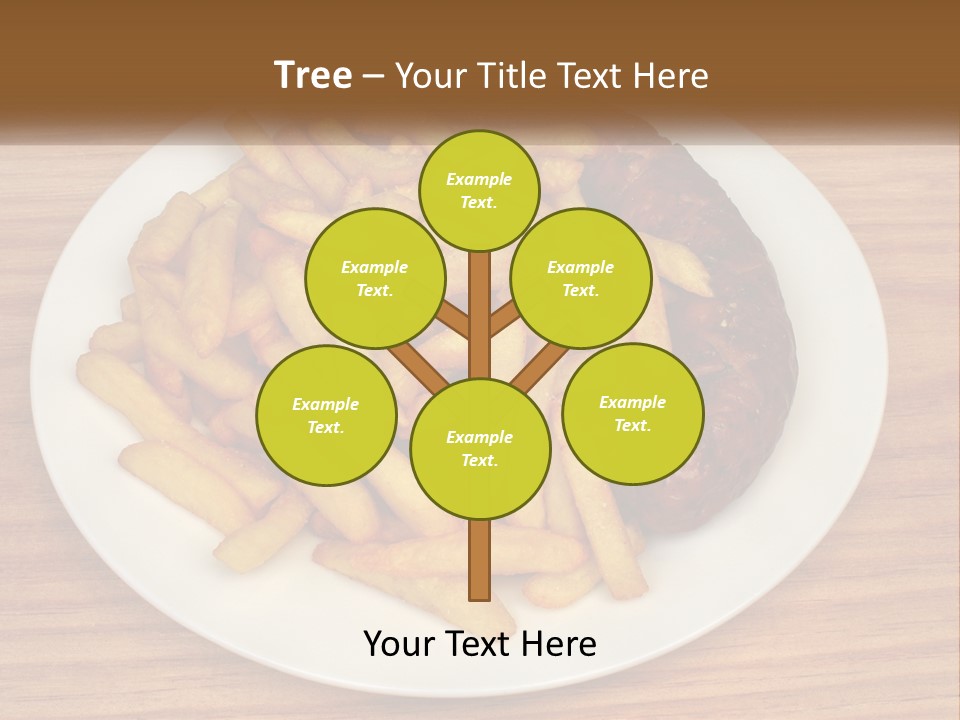 A Plate Of French Fries And A Hot Dog On A Plate PowerPoint Template