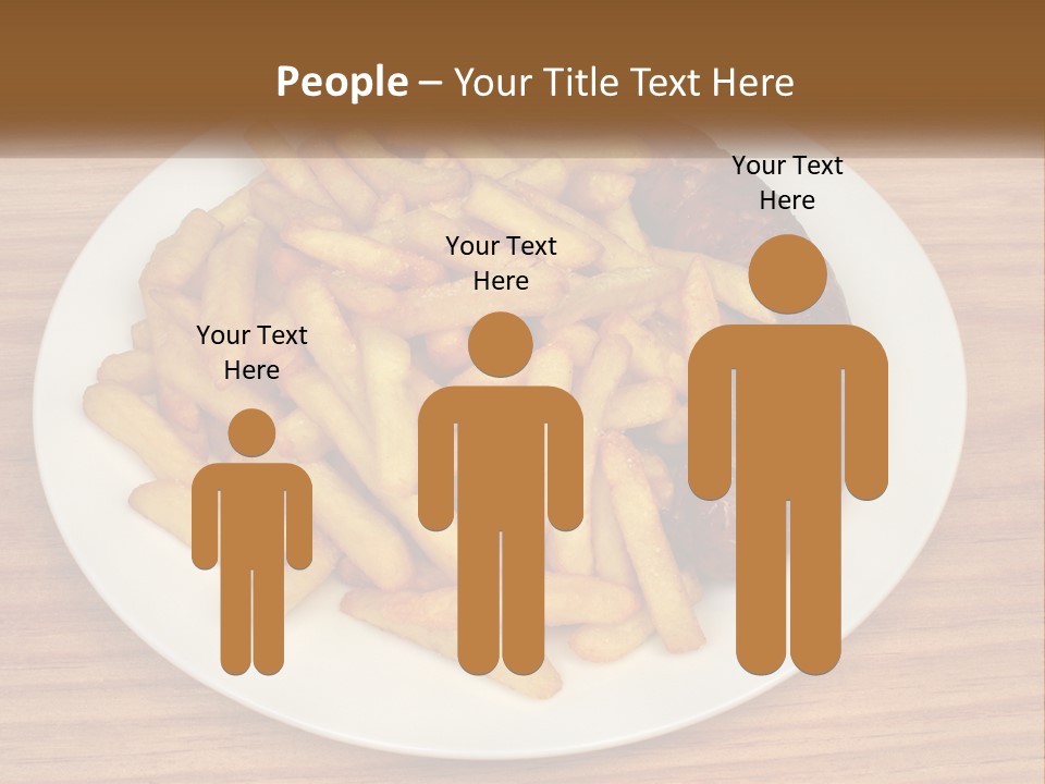 A Plate Of French Fries And A Hot Dog On A Plate PowerPoint Template