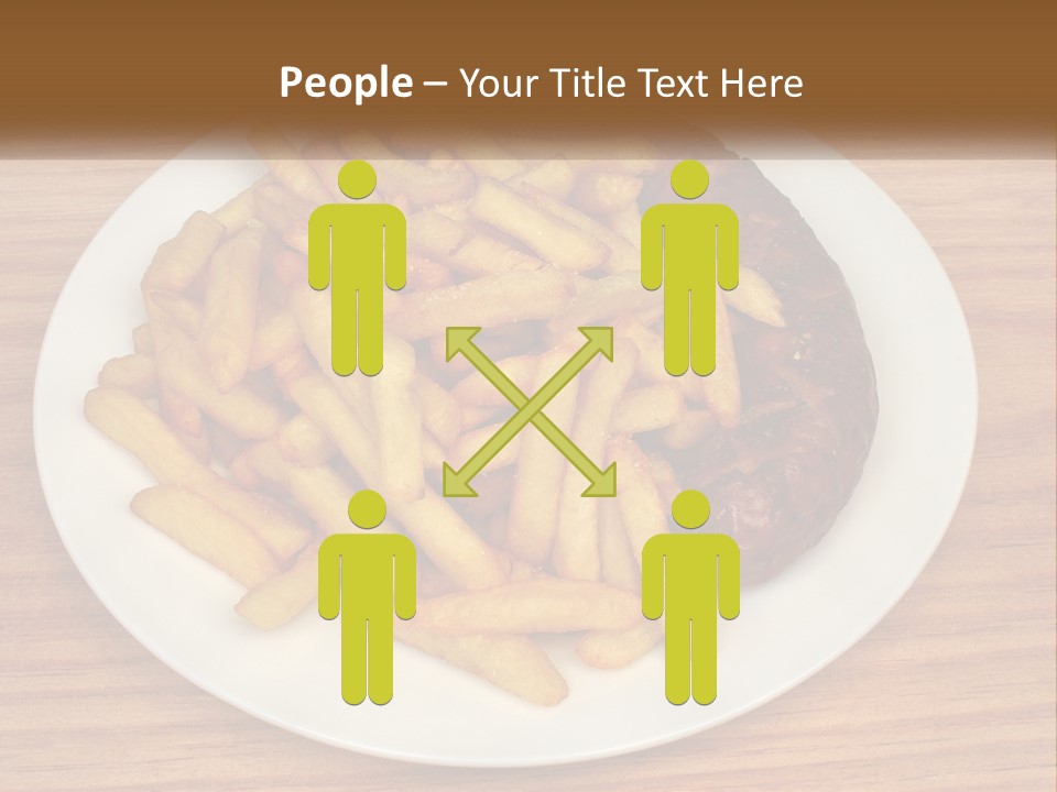 A Plate Of French Fries And A Hot Dog On A Plate PowerPoint Template