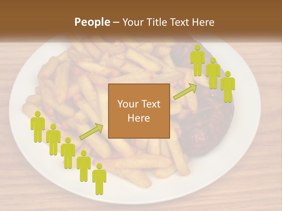 A Plate Of French Fries And A Hot Dog On A Plate PowerPoint Template