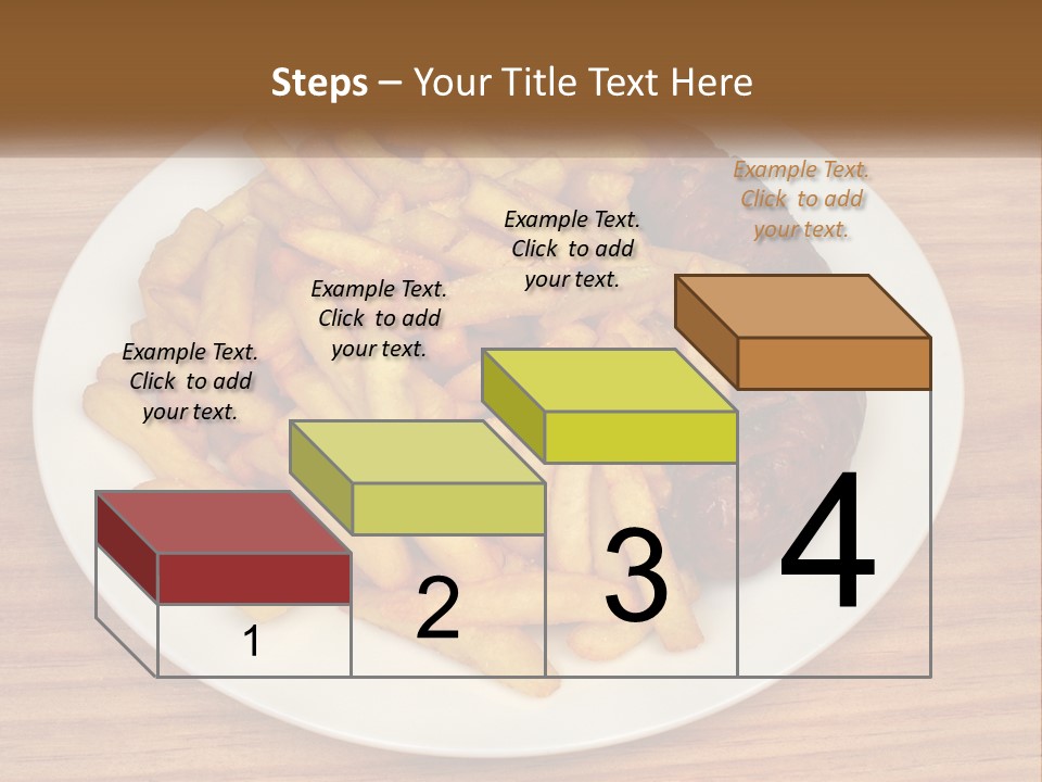 A Plate Of French Fries And A Hot Dog On A Plate PowerPoint Template